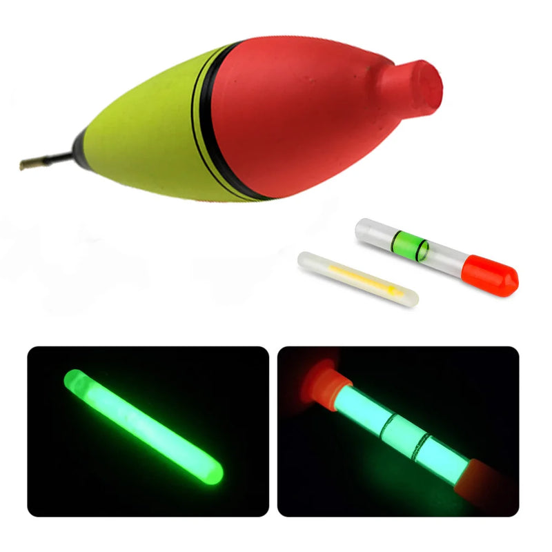 4pcs EVA Luminous Fishing Float Light Stick Long Vertical Foam Plastic Rock Fishing Floats Bobber 10g 20g 30g Buoyancy