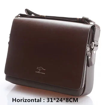 New Arrived Luxury Brand Men's Messenger Bag Vintage PU Leather Shoulder Bag Handsome Crossbody Handbags