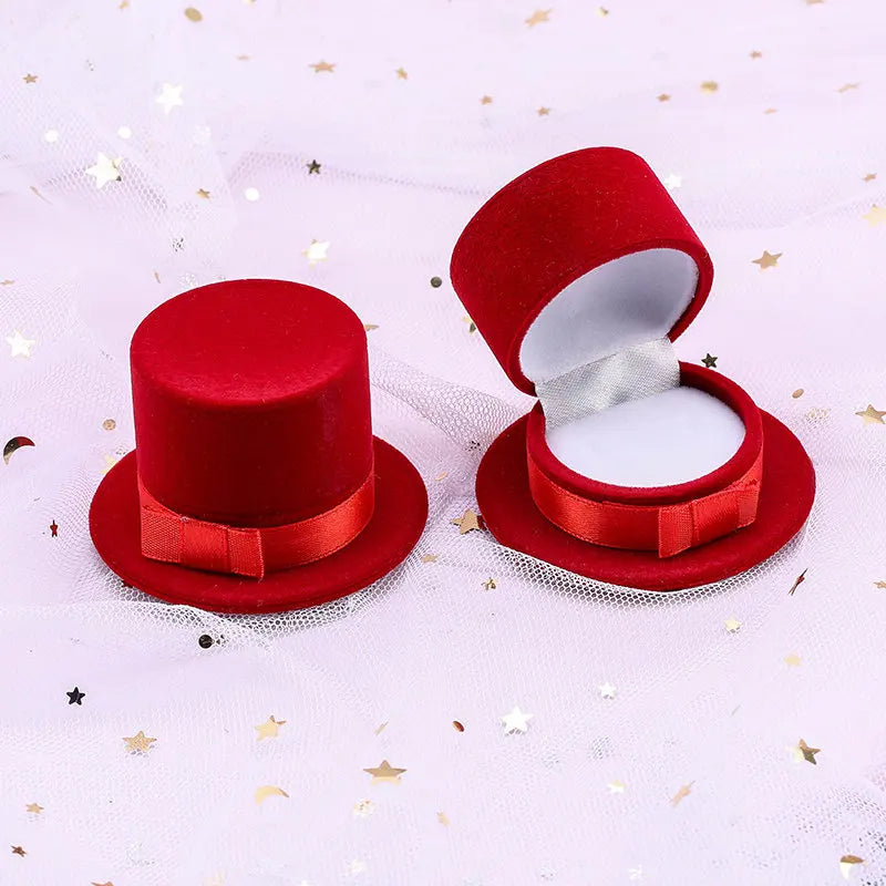 One Piece Velvet Jewelry Box Gift Box Container Wedding Ring Box Ring Case Earrings Holder For Jewelry Display & Gift Package