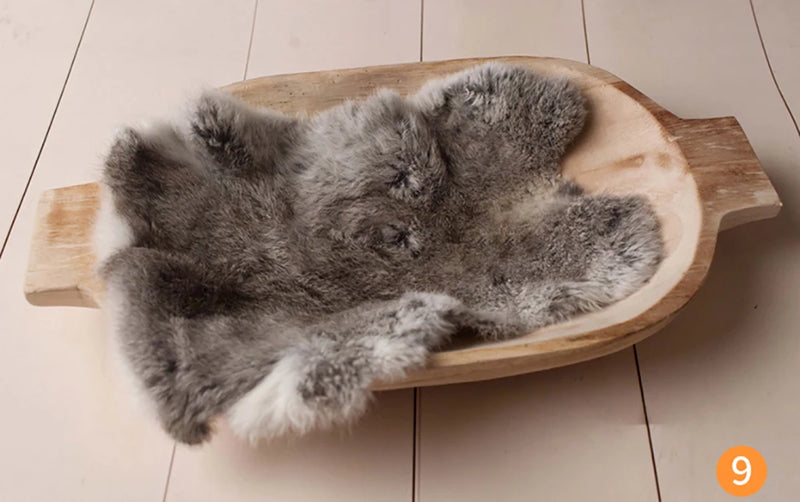 Rabbit Fur For Babies Baby Girl Birth Newborn Photography Props Blankets Accessories New Born Photo Shoot Background Blanket