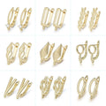 1 Pair Gold Plated  Earring Hooks Components Accessories Supplies For Woman DIY  Handmade Making Findings Jewelry  Wholesale