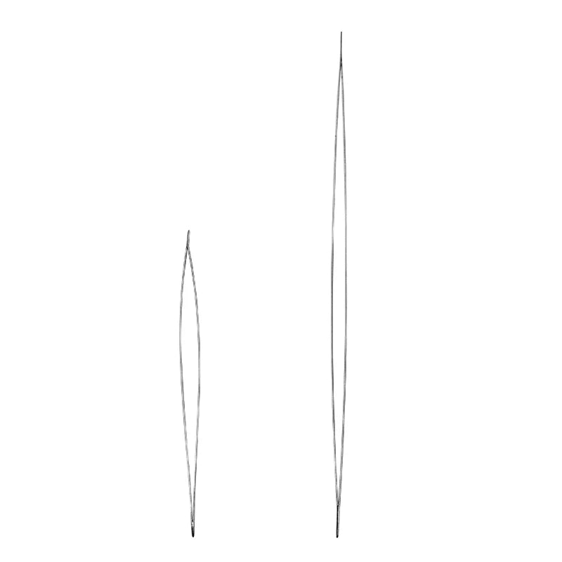 1set Open Big Eye Beading Needles Bead Necklace Bracelet Tools Stainless Steel Self Threading Needle Pins For Jewelry Supplies