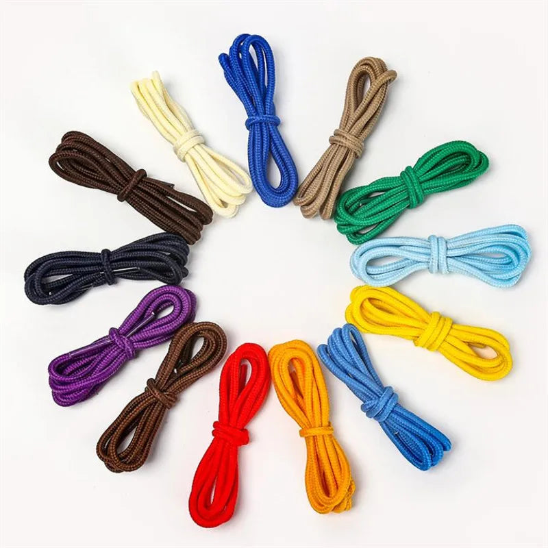 1 Pair Round Shoelaces Top Quality Polyester Classic Off White Shoe laces Do not fade Outdoor Leisure Sneakers Shoe lace Unisex