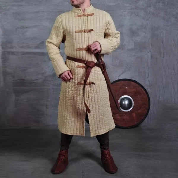 Men's Vintage Medieval Role Playing Jacket Halloween Steampunk Costume Uniform No Belt
