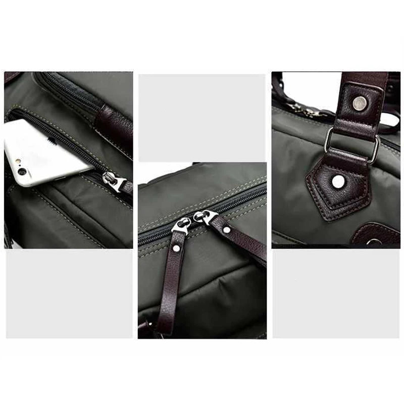 Men's Shoulder Bag Nylon Material British Casual Fashion School Style High Quality Multi-function Large Capacity Design
