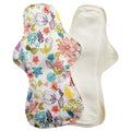 Reusable Menstrual Pads for Women, Heavy Flow, Bamboo Washable Sanitary Napkins, Printed Night Use, Breathable, 1Pc Size 13"