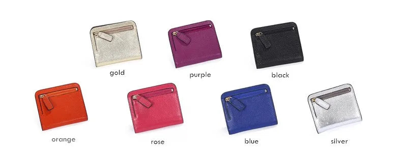 Fashion Split Leather Women Wallets Mini Purse Lady Small Leather Wallet with Coin Pocket