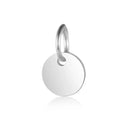 10pcs/Lot Mirror Polished Stainless Steel Round Shaped DIY Blank Charms For Making Bracelet Necklace Accessories 6-20mm