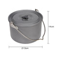 4.2L Camping Hanging Pot Ultralight Outdoor Single Pot Aluminium Alloy Camping Equipment Tools Picnic Hiking Cookware Utensils