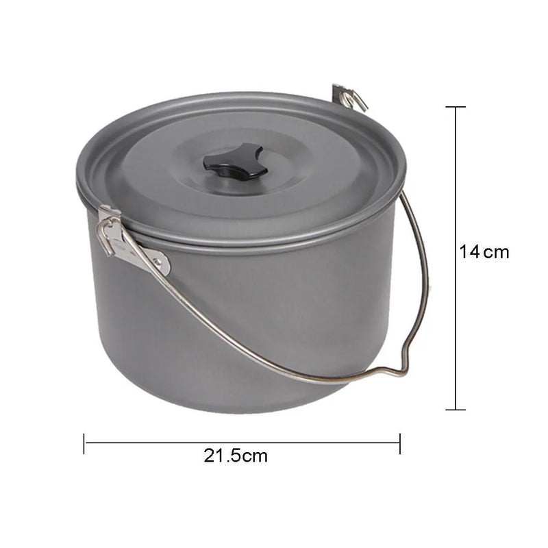 4.2L Camping Hanging Pot Ultralight Outdoor Single Pot Aluminium Alloy Camping Equipment Tools Picnic Hiking Cookware Utensils