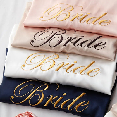 Wedding Bride Bridesmaid Robe Dressing Gown Sexy Women | SAMAG