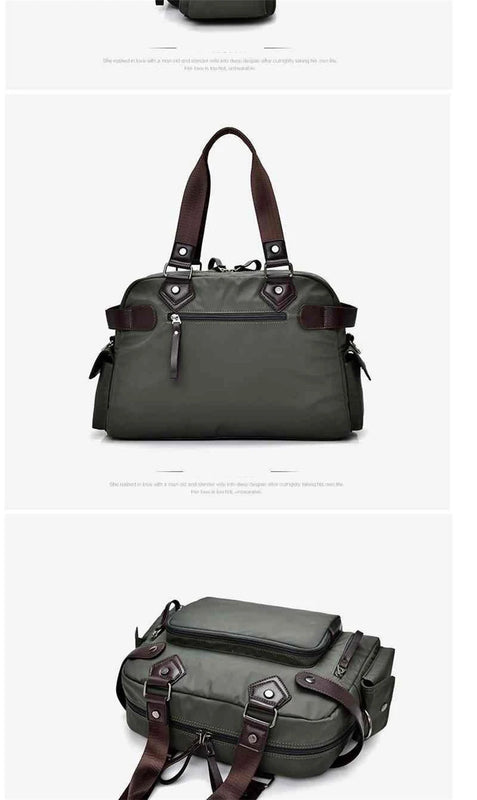 Men's Shoulder Bag Nylon Material British Casual Fashion School Style High Quality Multi-function Large Capacity Design