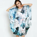 19MM100% Mulberry Silk Nightgowns For Women  Long Silk Nightgown Women Nightdress  Floral Real Silk sleepwear Ladies Female Gift