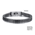 Stylish Stainless Steel Bali Foxtail Chain Bracelet for Men,Double Franco Link Chain Bracelets,Male Jewelry Gift for Dad Son