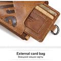 KAVIS Crazy Horse Genuine Leather Wallet Men Coin Purse Male Cuzdan Walet Portomonee PORTFOLIO  Perse Small Pocket money bag
