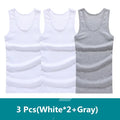 3pcs/lot Man's 100% Cotton Solid Seamless Underwear Brand Clothing Mens Sleeveless Tank Vest Comfortable Undershirt Undershirts