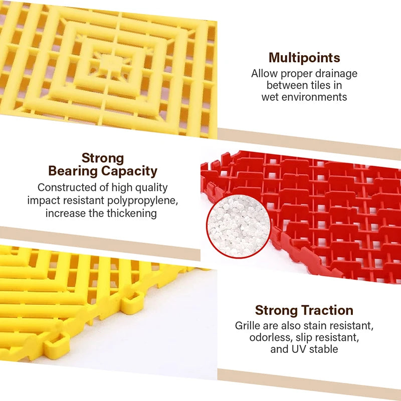 Garage Floor Tile In Interlocking Plastic Grid Floor Car Wash Shop Plastic Interlocking Floor Tiles Pp Pvc For Indoor