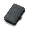 RFID Business Credit Card Holder Men Multifunction Automatic Aluminium Alloy Leather Cards Case Mini Wallet Slim Coin Purse