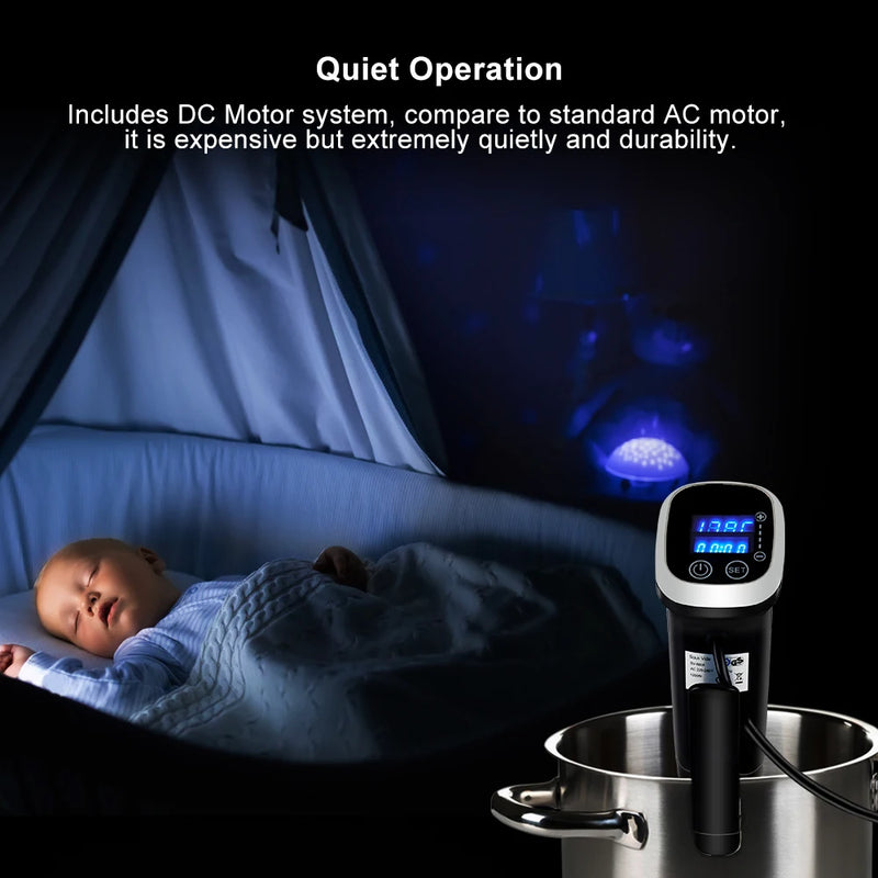 BioloMix 2.55 Generation IPX7 Waterproof Vacuum Sous Vide Cooker Immersion Circulator Accurate Cooking With LED Digital Display