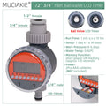 MUCIAKIE 5-50 Meters Ball Valve Timer Garden Watering System Irrigation Drip Kits Automatic Spray for Plants Adjustable Nozzles