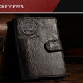 KAVIS Genuine Leather Wallet Men Passport Holder Coin Purse Magic Walet PORTFOLIO MAN Portomonee Mini Vallet Passport Cover