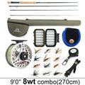 Maximumcatch 3-8WT Fly Fishing Rod And Reel Combo Set 8'6''/9' Medium-fast Fly Rod Pre-spooled Fly Reel & Line &Triangle Tube
