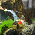 6pcs 12g 18g fishing shrimp prawn lure baits, river prawn fishing craws saltwater bream lures with luminous eyes