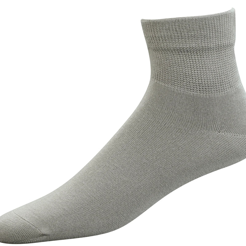 Men's Bamboo Diabetic Ankle Socks with Seamless Toe and Non-Binding Top,6 Pairs L Size(10-13)