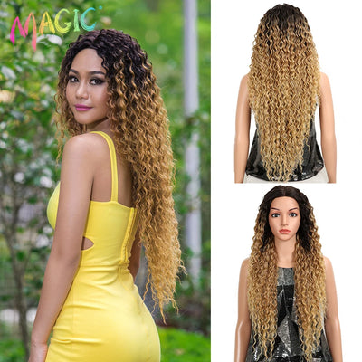 Magic Synthetic Lace Wig Wave Omber Blonde | SAMAG