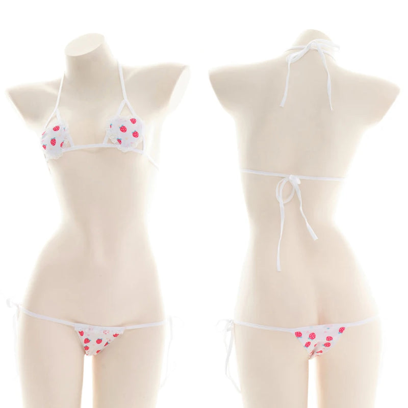AniLV Sweetheart Strawberry Series Swimsuit Beach Bikini Costume Anime Cute Girl Pajamas Lingerie Uniform Set Cosplay