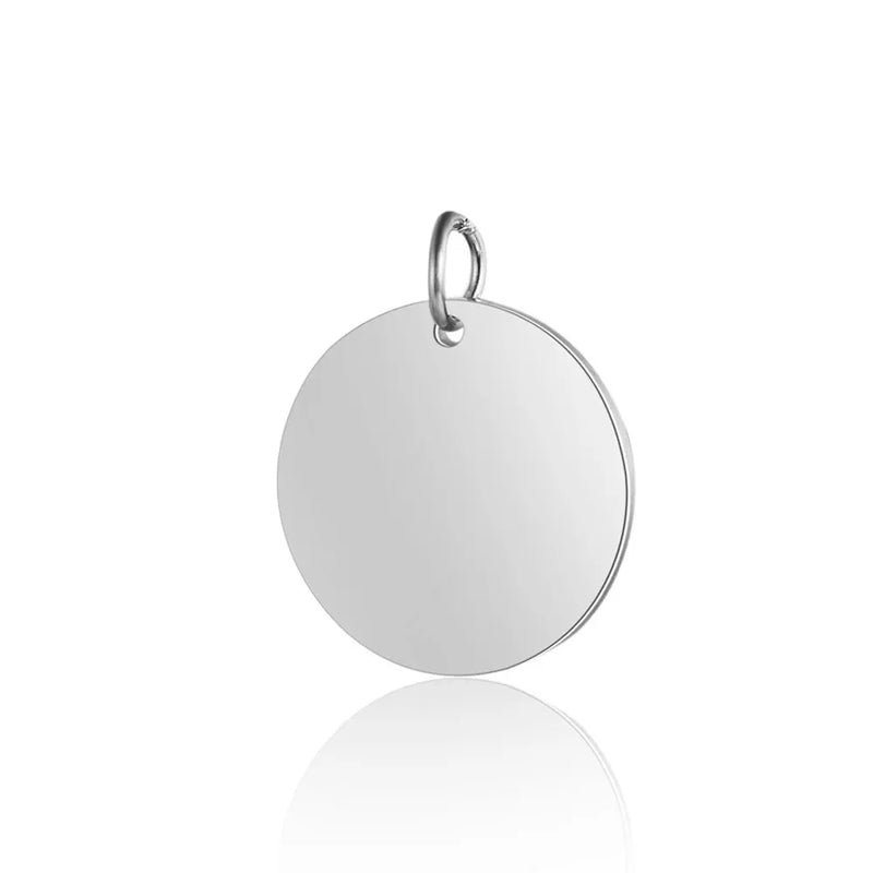 10pcs/Lot Mirror Polished Stainless Steel Round Shaped DIY Blank Charms For Making Bracelet Necklace Accessories 6-20mm