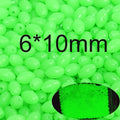 INFOF 100-500pcs/lot Soft Egg Beads Fishing Stop Luminous Oval Rubber Stopper Night Fly Fishing Accessories pesca