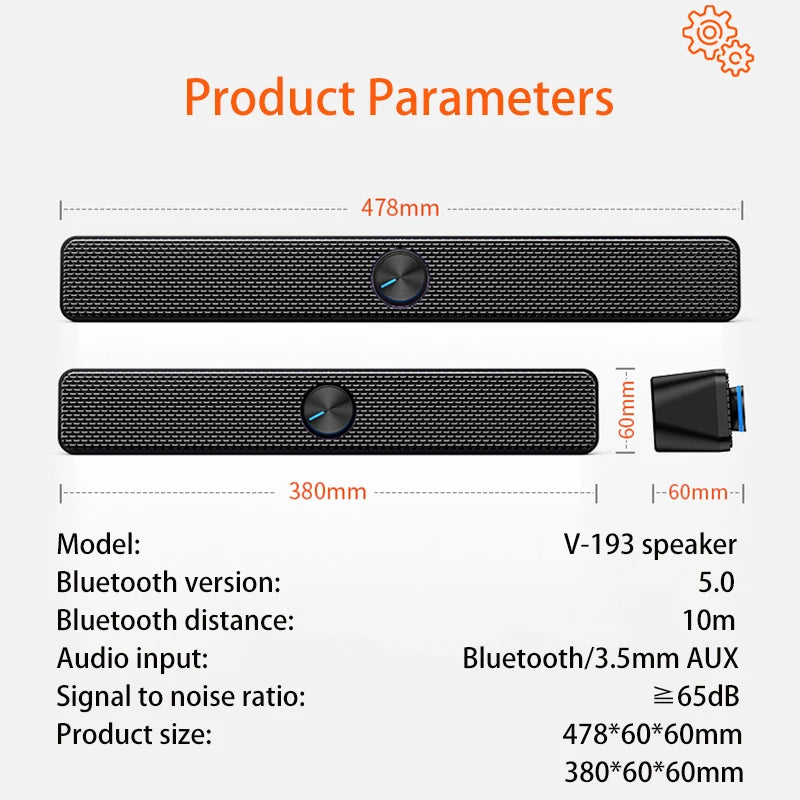 Soundbar TV Barra De Sonido Sound Bar Bluetooth Speaker Bocinas Alta Fidelidad Caixa De Som Para PC Computer Speakers Desktop