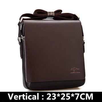 New Arrived Luxury Brand Men's Messenger Bag Vintage PU Leather Shoulder Bag Handsome Crossbody Handbags