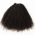 IXTUYLLY Human Hair Weft 4C Afro Kinky Curly Virgin Brazilian Human Hair Extensions Weave Bundles Weaving African Black Women