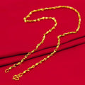 Real 18K Gold Necklace for Women Men Fine Jewelry Pure Chain Genuine Solid for Women Wedding Luxury