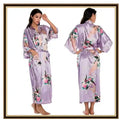 Half Sleeve Loose Style Woman Japanese Kimono Satin Silk | SAMAG