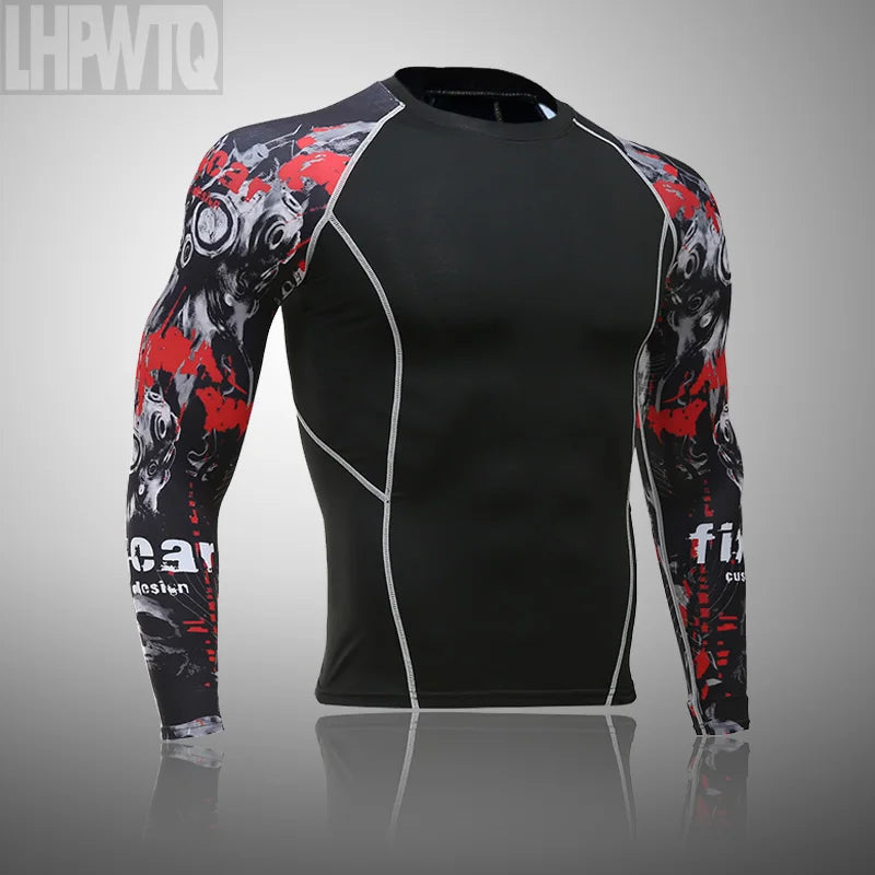 Men's Thermal Underwear Set MMA Tactics Fitness Leggings Base Compression Sports Suit Underwear Long Johns Men Clothing Brand