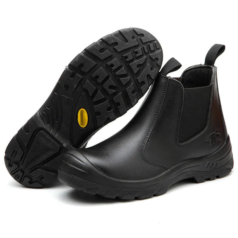 Safetoe Safety Shoes with Steel Toe Cap,Light Weight Work Safety Boots with Waterproof Leather for Men and Women Botas Hombre