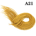 AZIR Senegalese Twist Hair Crochet Braids 24 inch 30 Roots/pack Synthetic Crochet Hair Senegalese Braids Twist Hair for Braids