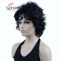 StrongBeauty Short Wig Soft Tousled Curls Blonde Highlights Full Synthetic Wigs COLOUR CHOICES