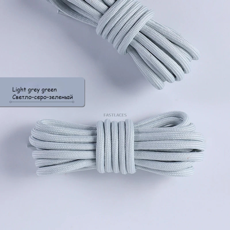 1pair Round Shoelaces Polyester Solid Classic For Yezy Sports Boot Bold Shoeslace Sneaker Shoe Laces Shoes Strings