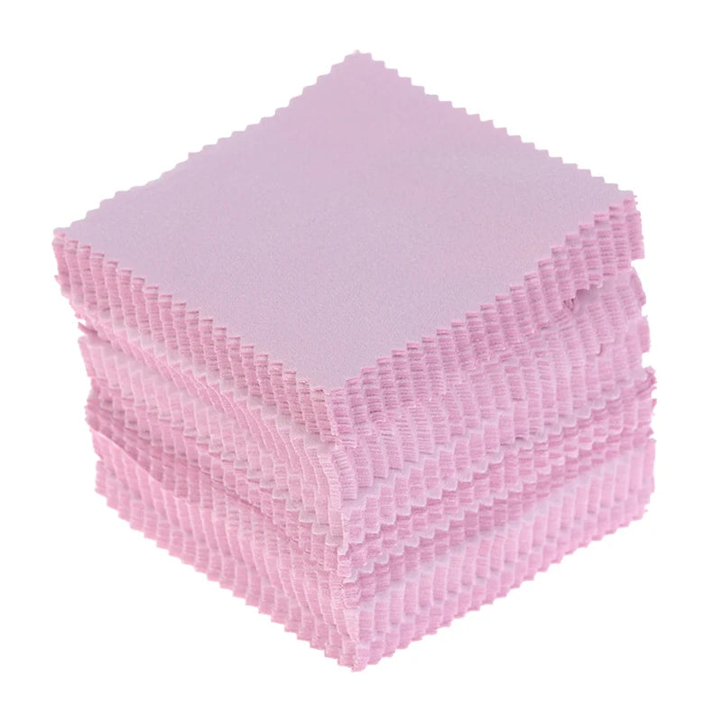 10/50/100pcs 8x8cm Polishing Cloth Set Jewelry Cleaning For Silver Gold Metals Keep Shining Tools - Visuel 10 | SAMAG