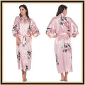 Half Sleeve Loose Style Woman Japanese Kimono Satin Silk | SAMAG