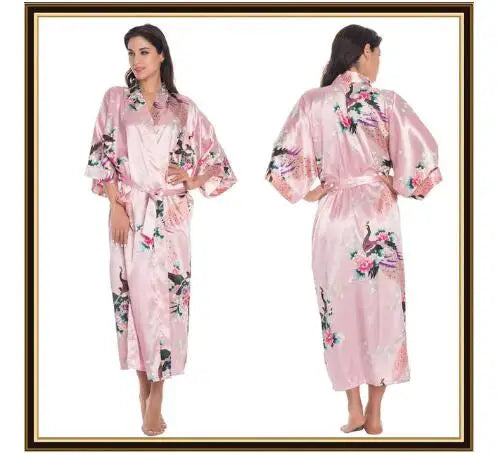 Half Sleeve Loose Style Woman Japanese Kimono Satin Silk | SAMAG