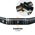TOSEEK Carbon Fibre Handlebar MTB Bicycle Handle Bar Parts 31.8mm Rise/Flat Handlebars 580/600/620/640/660/700/720/740/760mm