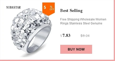 High Quality New arrival Fashion gift Charm Party New arrival rhinestone wedding jewelry Stainless Steel CZ Crystal Rings