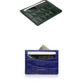 Custom Name Monogram Luxury Genuine Leather Men Wallet Card Holder Crocodile Pattern Gift for Girlfriend Boyfriend Friend Her