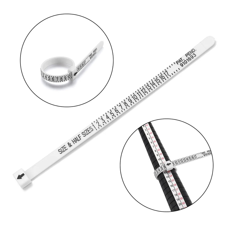 Professional Measuring Gauge Finger Ring Stick Sizer UK/US Official British/American For DIY Fashion Jewelry Measuring Tools Set