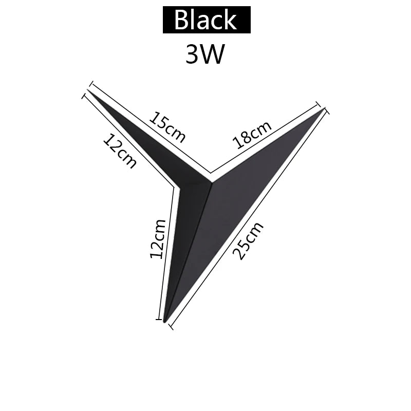 Creative Triangle Wall Lamp Nordic Led Wall Light Living Room Background Bedside Lamps Stairs Indoor Bra Wall Sconce Lighting